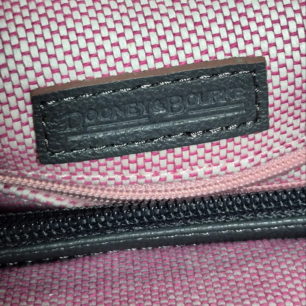 Dooney & Bourke large gray leather Crescent tote shoulder bag purse laptop bag - Picture 10 of 14